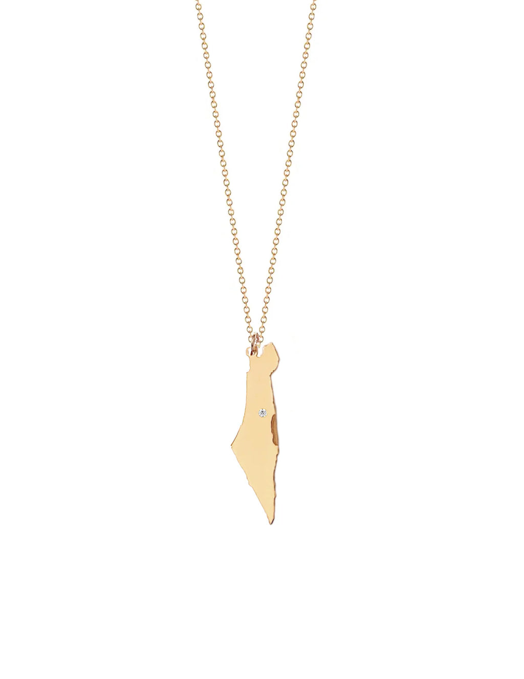 Israel Map Pendant Necklace
