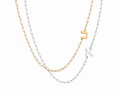 Hebrew Initial Paperclip Necklace