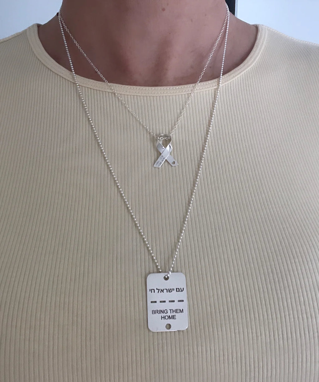 Ribbon “Bring Them Home” Pendant