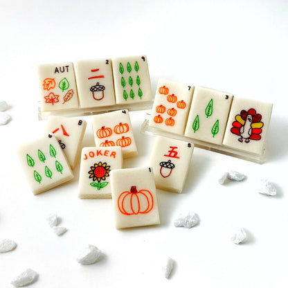 Autumn Mahjong Tiles – Marzipan Game Treats