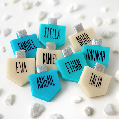 Personalized Marzipan Hanukkah Dreidels