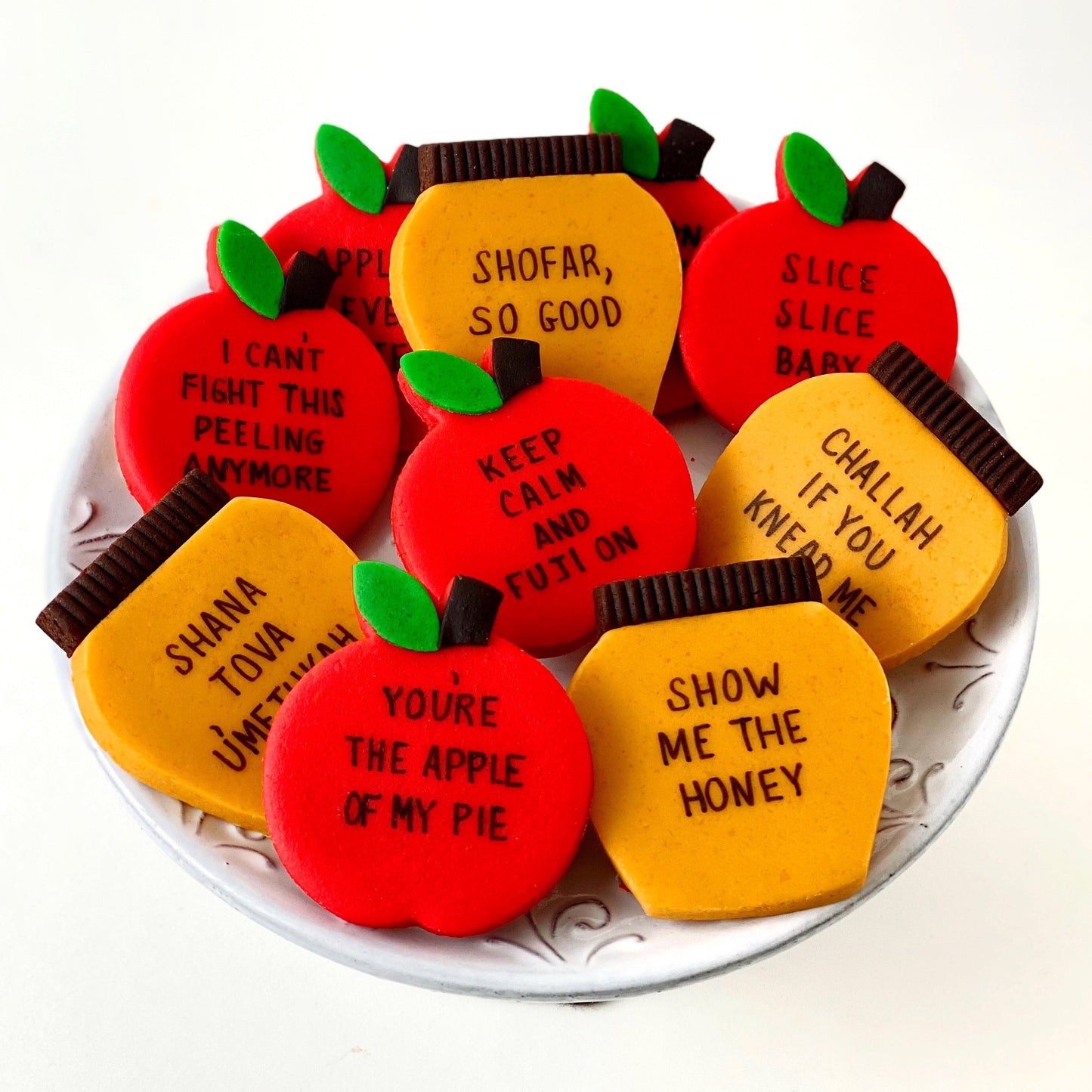 Apples & Honey Conversation Tiles – Marzipan Holiday Treats