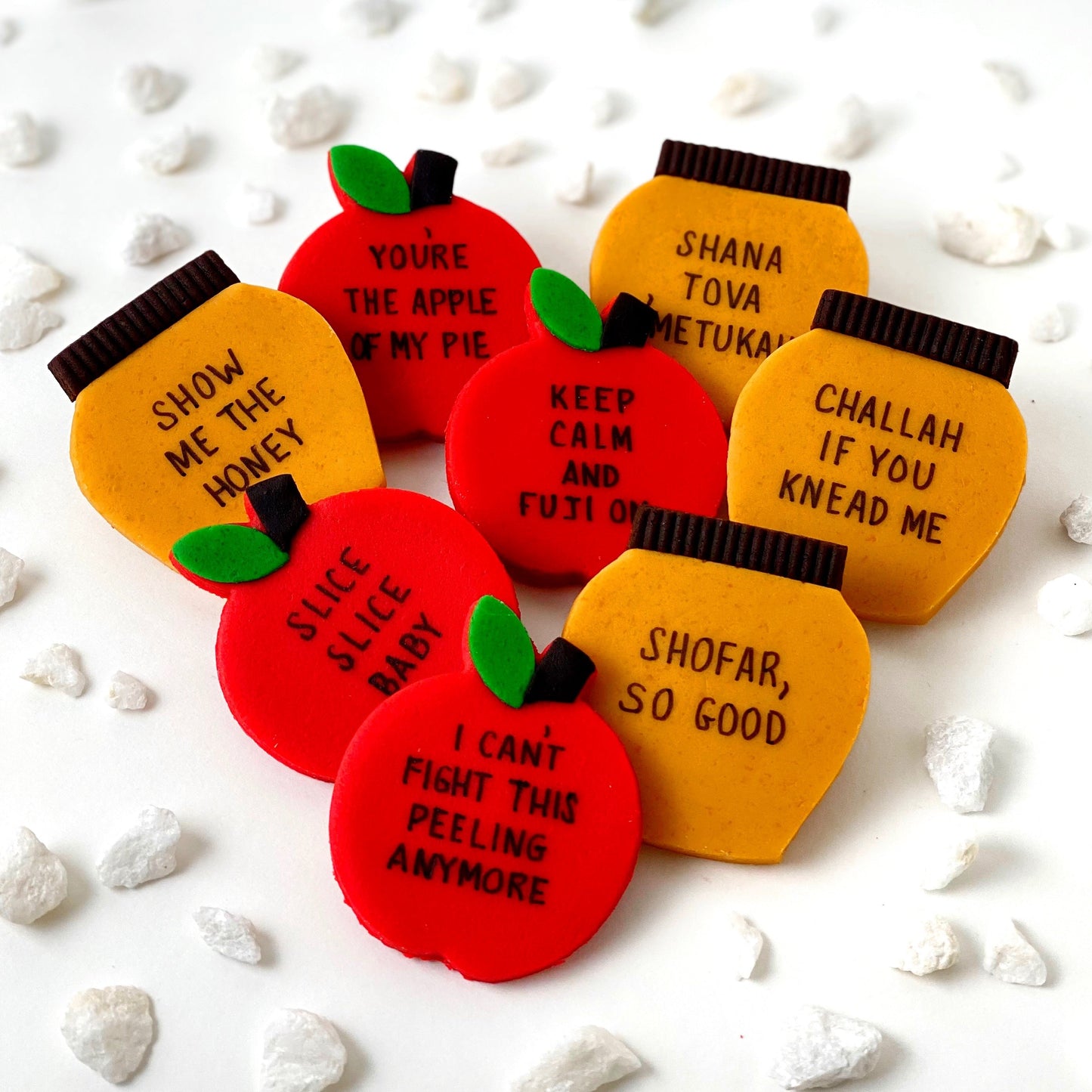 Apples & Honey Conversation Tiles – Marzipan Holiday Treats