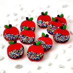 Rainbow Sprinkle Apples – Marzipan Holiday Treats