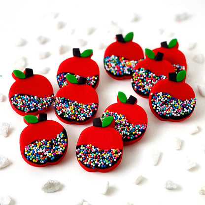 Rainbow Sprinkle Apples – Marzipan Holiday Treats