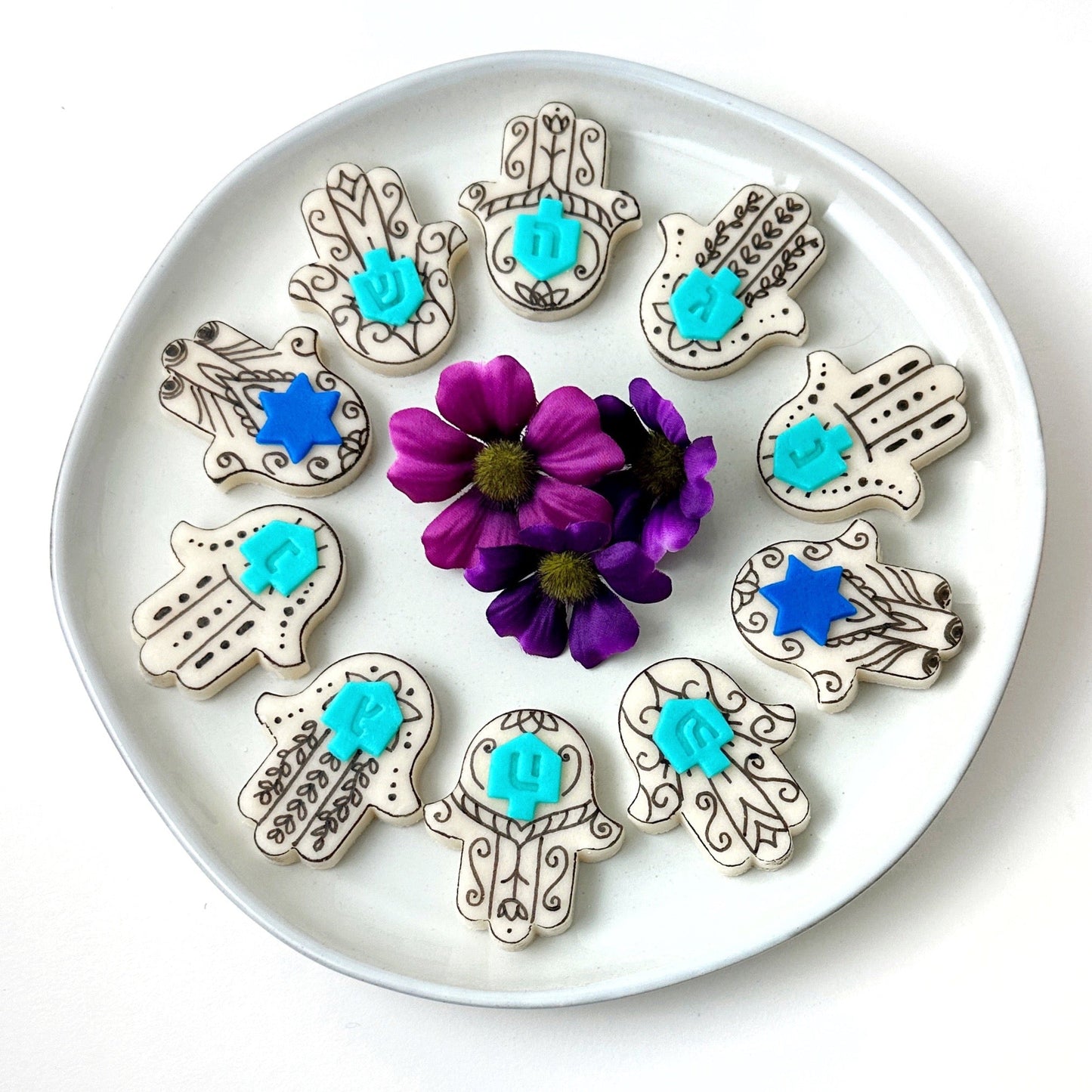 Marzipan Hamsa Hanukkah Place Cards