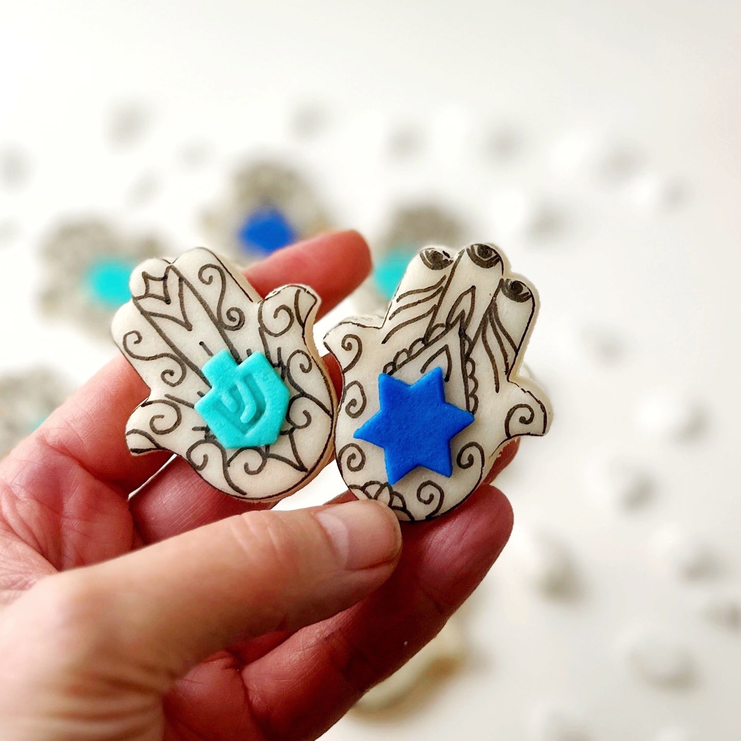 Marzipan Hamsa Hanukkah Place Cards