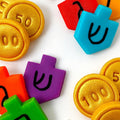 Marzipan Hanukkah Dreidel & Gelt Tiles