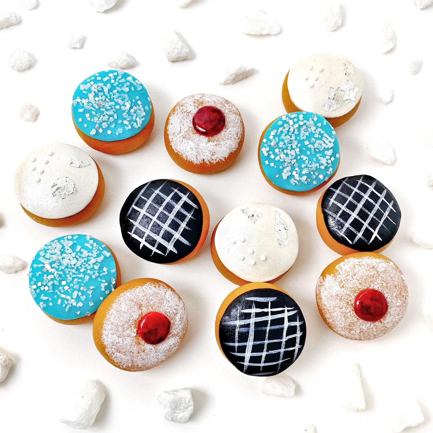 Marzipan Mini Sufganiyot Donuts