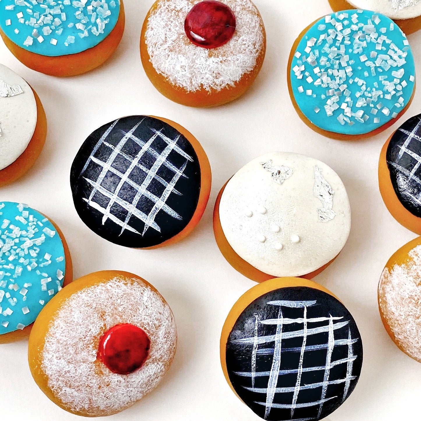 Marzipan Mini Sufganiyot Donuts