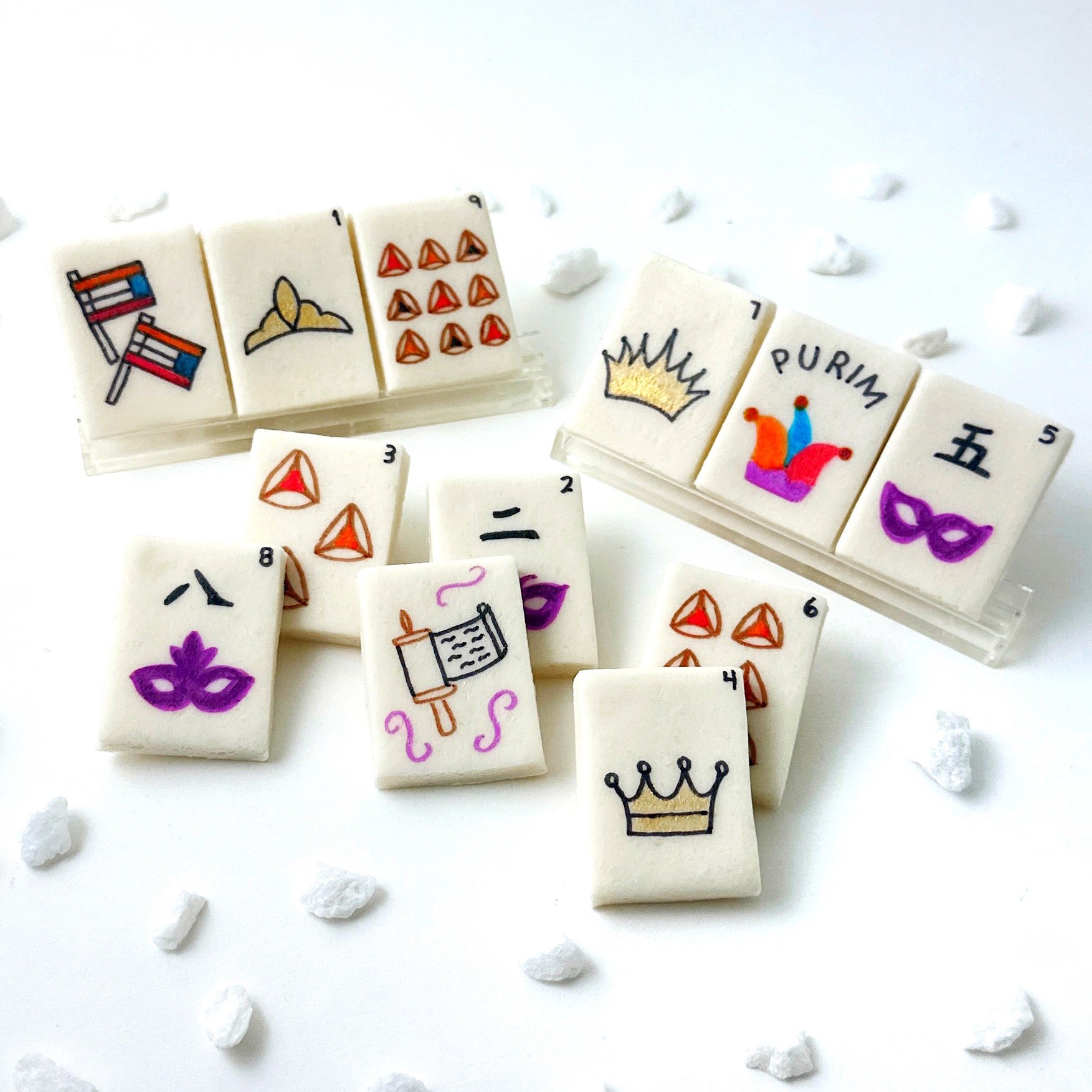 Purim Mahjong Tiles