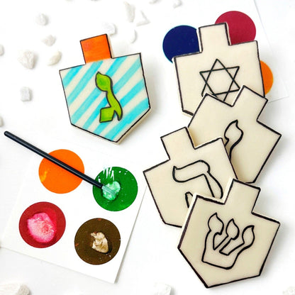 Paint-Your-Own Marzipan Hanukkah Dreidels