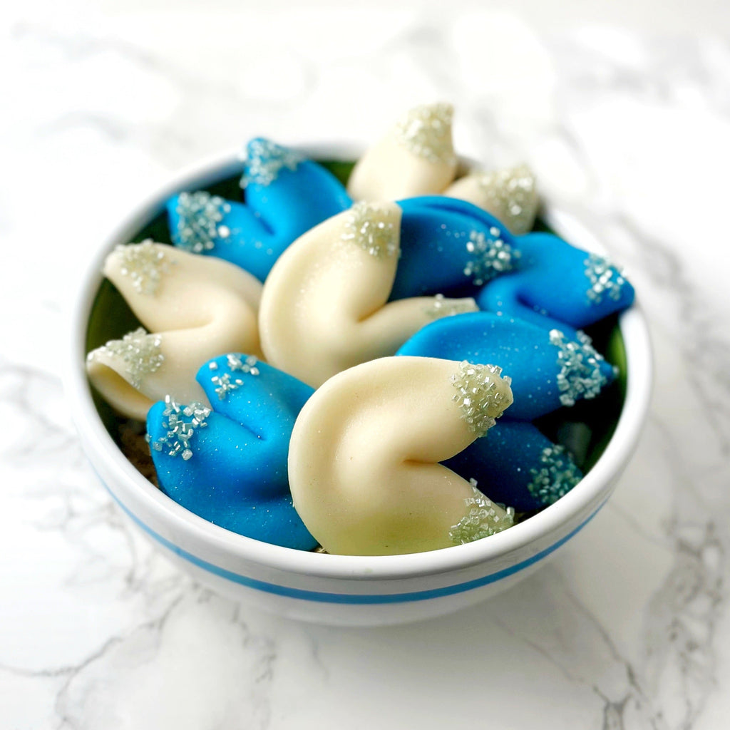 Marzipan Sparkly Hanukkah Fortune Cookies
