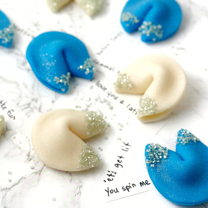 Marzipan Sparkly Hanukkah Fortune Cookies
