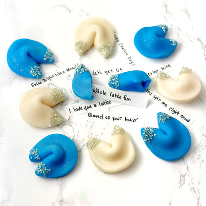 Marzipan Sparkly Hanukkah Fortune Cookies