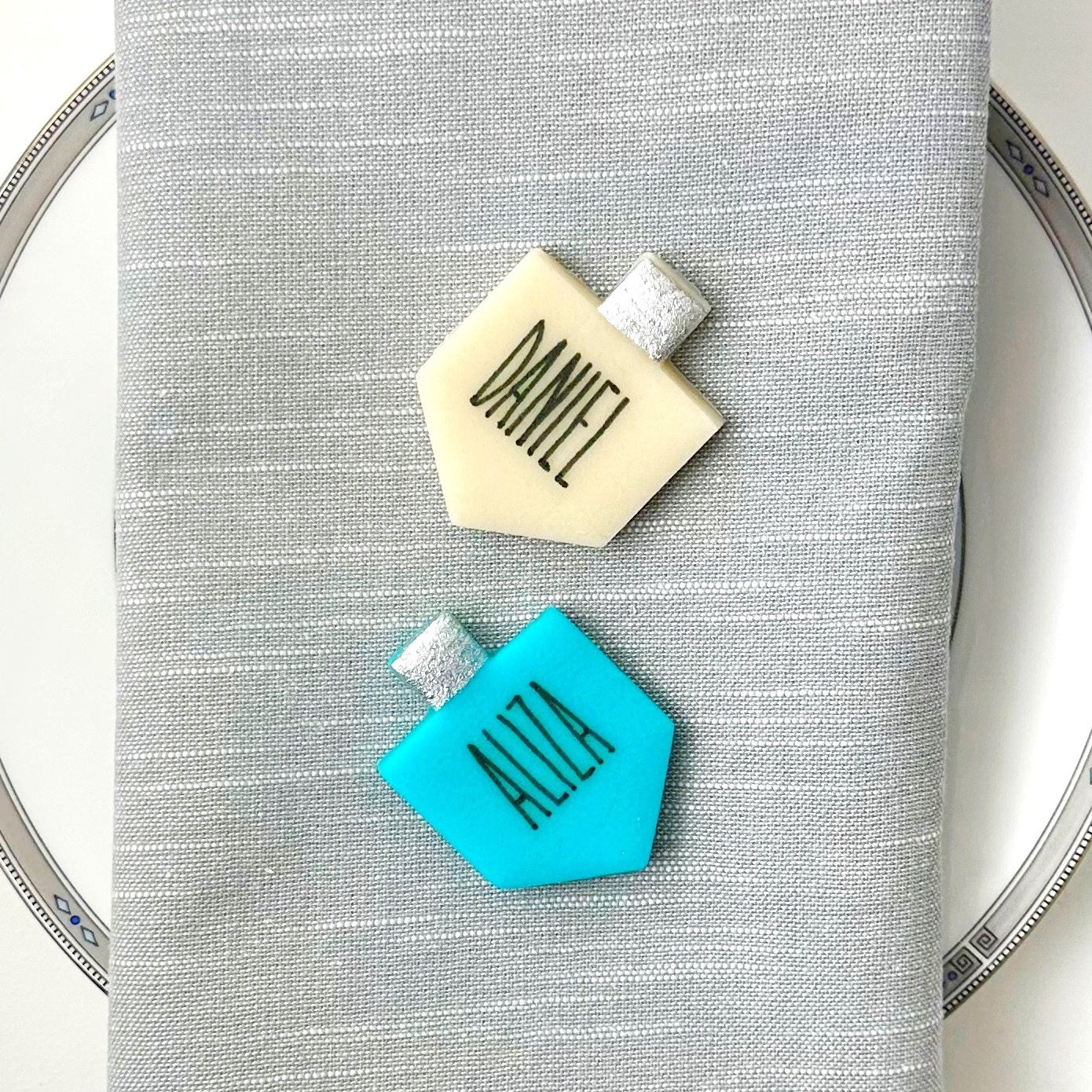 Personalized Marzipan Hanukkah Dreidels