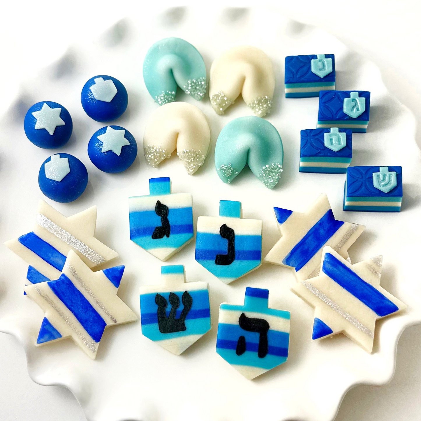 Elegant Marzipan Hanukkah Gift Basket