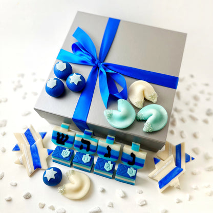 Elegant Marzipan Hanukkah Gift Basket