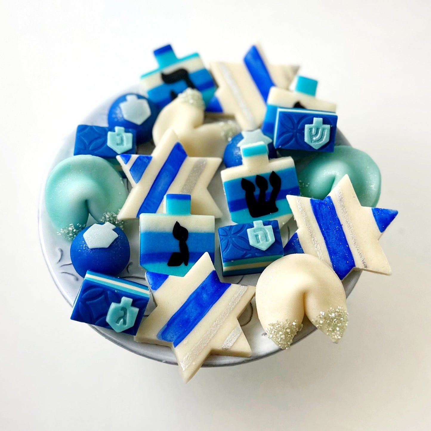 Elegant Marzipan Hanukkah Gift Basket