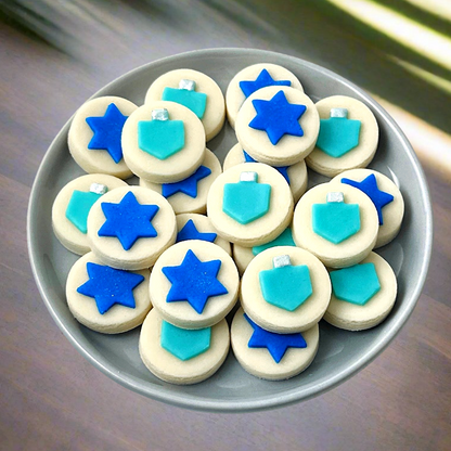 Marzipan Hanukkah Dreidel & Star Candy Bites