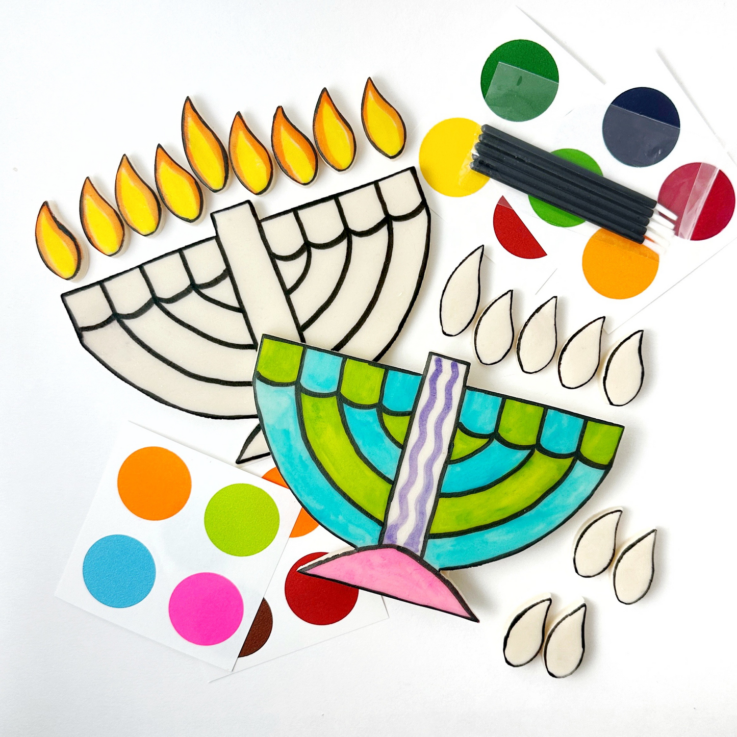 Paint-Your-Own Marzipan Hanukkah Menorah