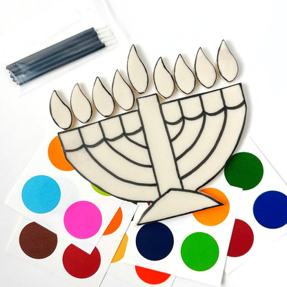 Paint-Your-Own Marzipan Hanukkah Menorah
