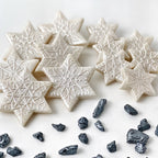 Marzipan Hanukkah Star of David Snowflakes