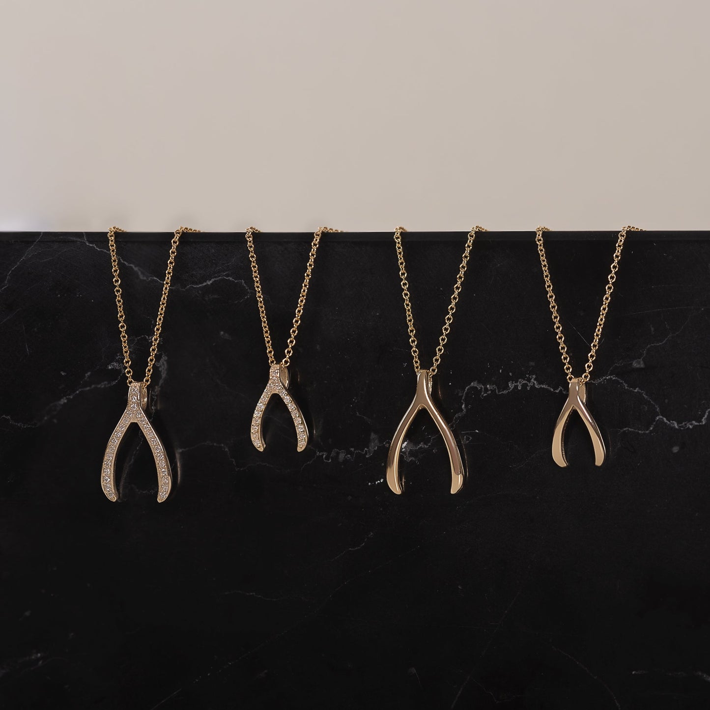 Kids 14k Gold Mini Wishbone Necklace