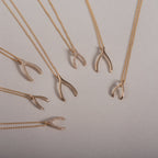 Kids 14k Gold Mini Wishbone Necklace