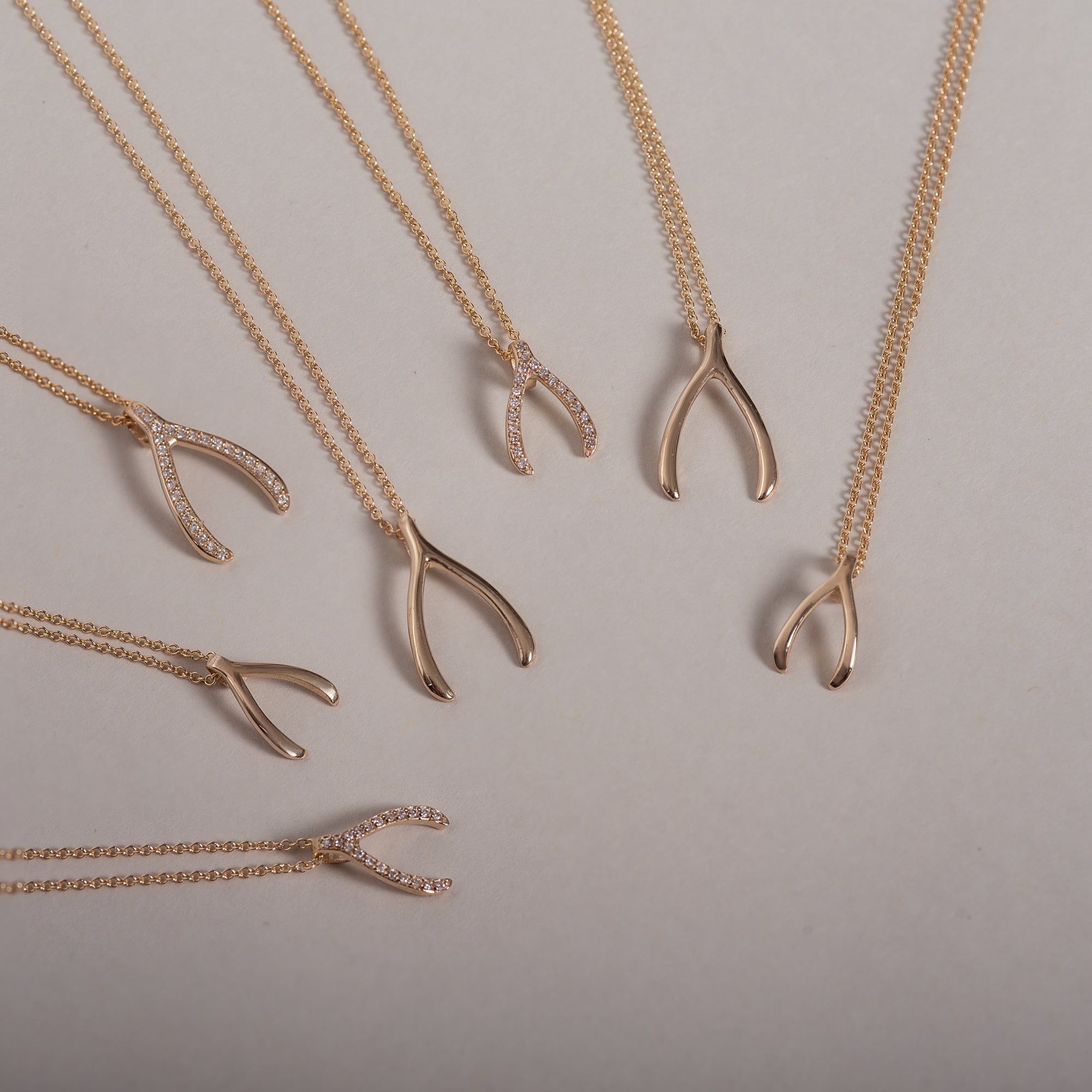 Kids 14k Gold Mini Wishbone Necklace