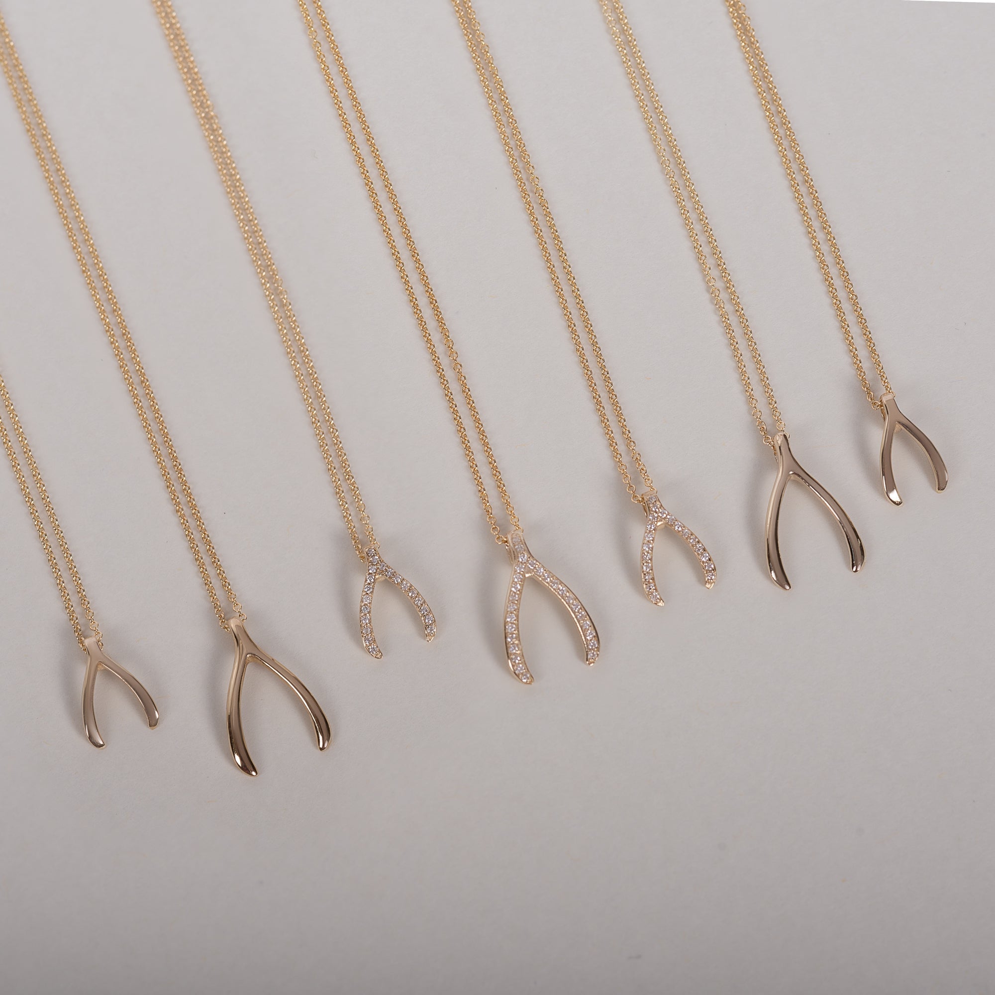 Kids 14k Gold Mini Wishbone Necklace