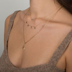 Diamond & Sapphire Evil Eye Necklace