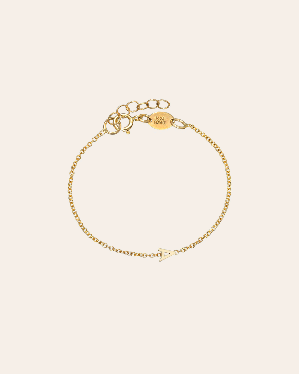 Kids 14K Gold Mini Initial Bracelet