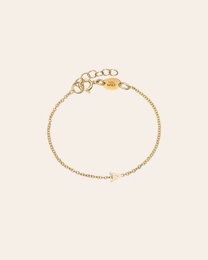 Kids 14K Gold Mini Initial Bracelet