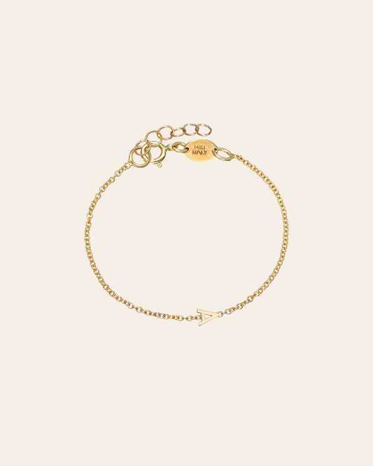 Kids 14K Gold Mini Initial Bracelet