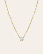 Large Bezel Diamond Necklace