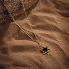 Grounded in Hope - Black Onyx Star of David Necklace