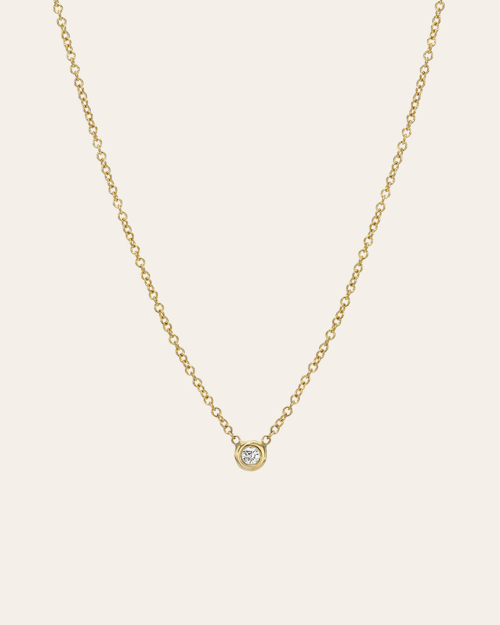 Kids Mini Bezel Diamond Necklace