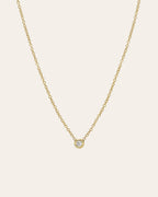 Kids Mini Bezel Diamond Necklace