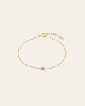 Tiny Diamond Evil Eye Anklet