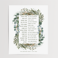 Blessing for the Home – Botanical Watercolor Art Print