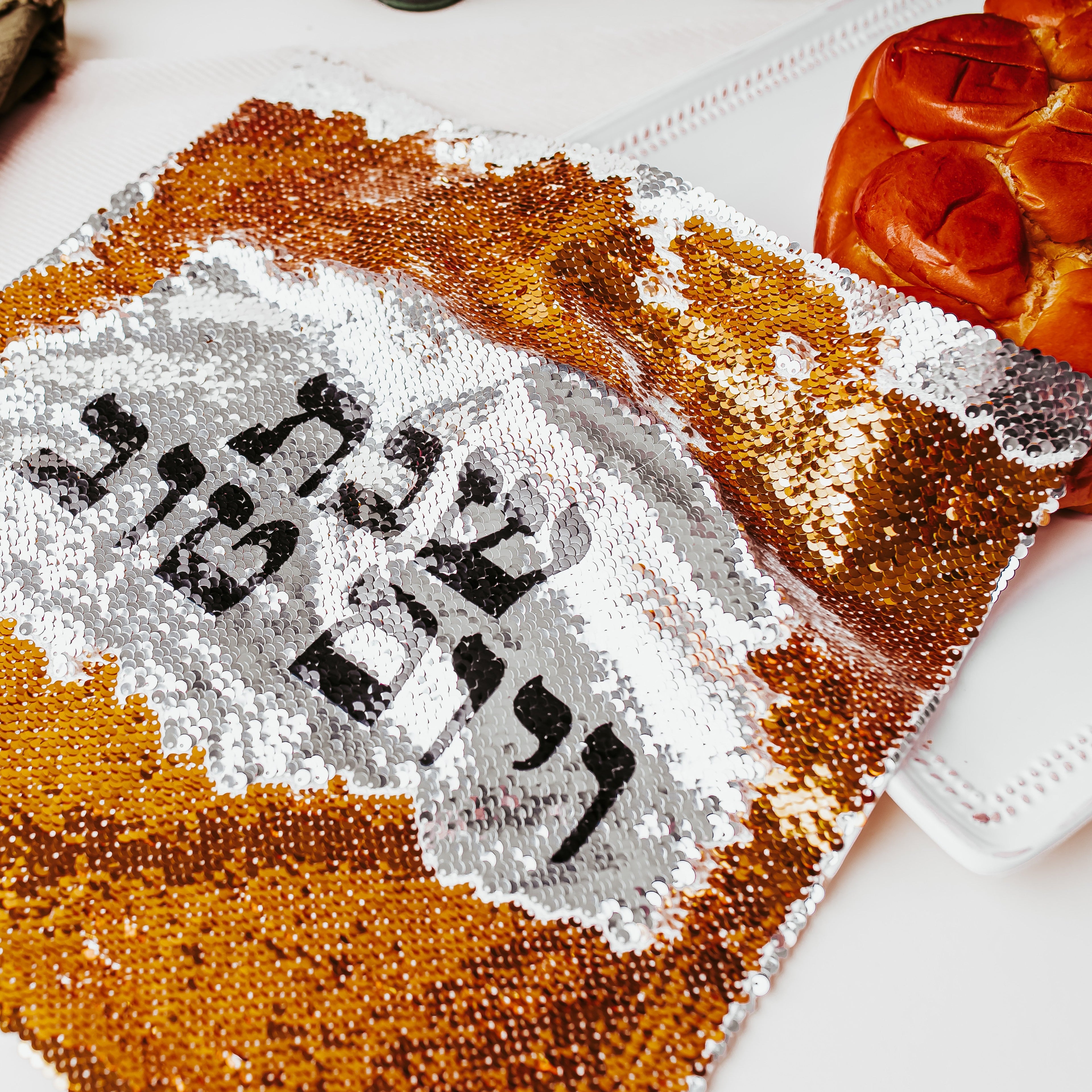 Shabbat & Yom Tov Sequined Challah Cover