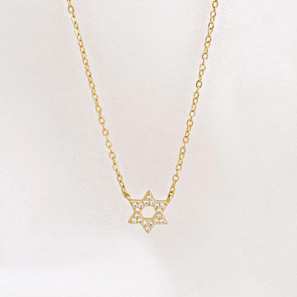 Crystal Set Star of David Necklace