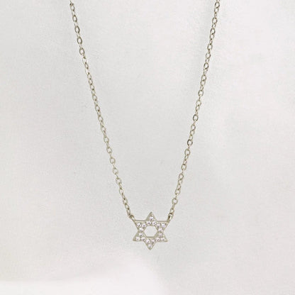 Crystal Set Star of David Necklace