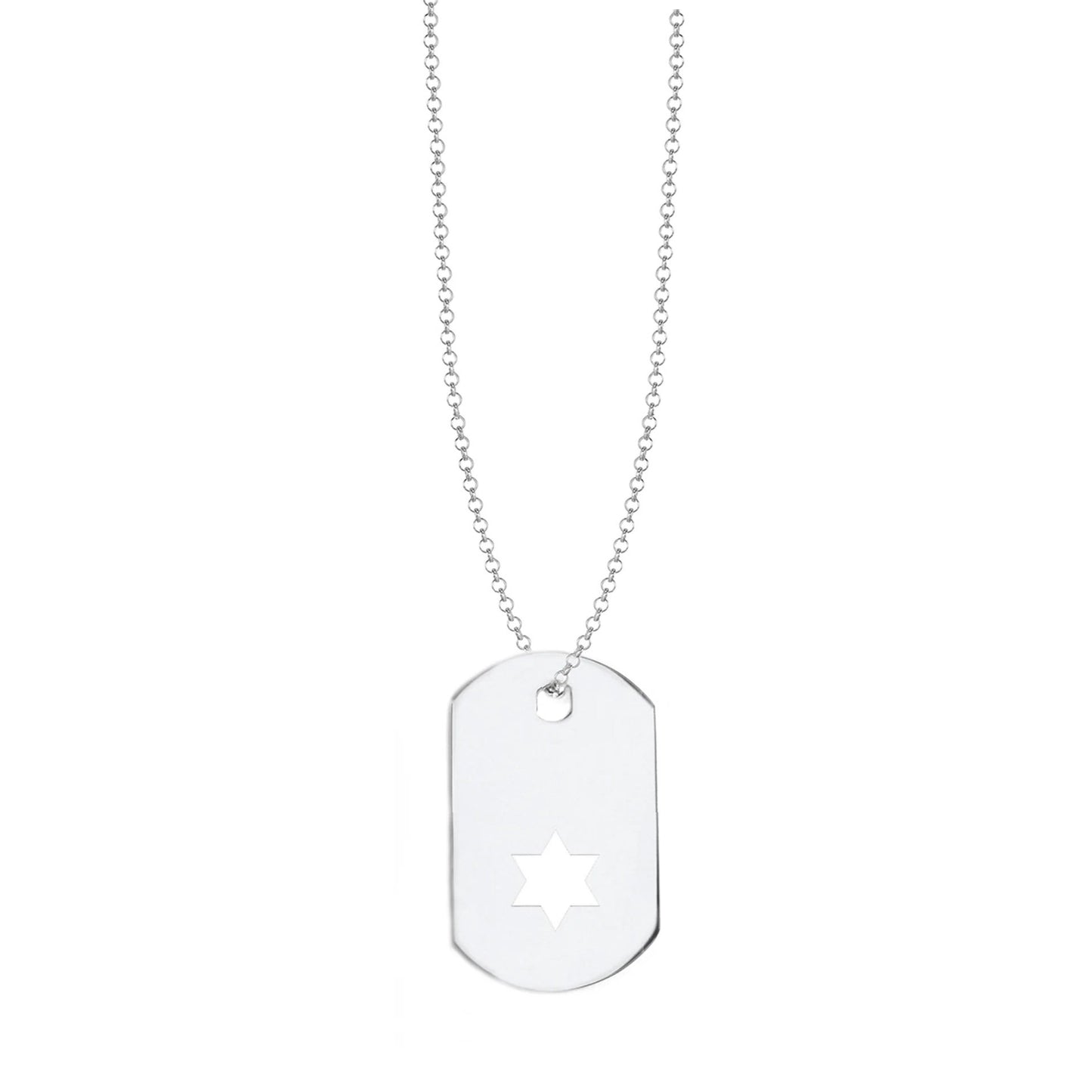 Star of David Cutout ID Tag