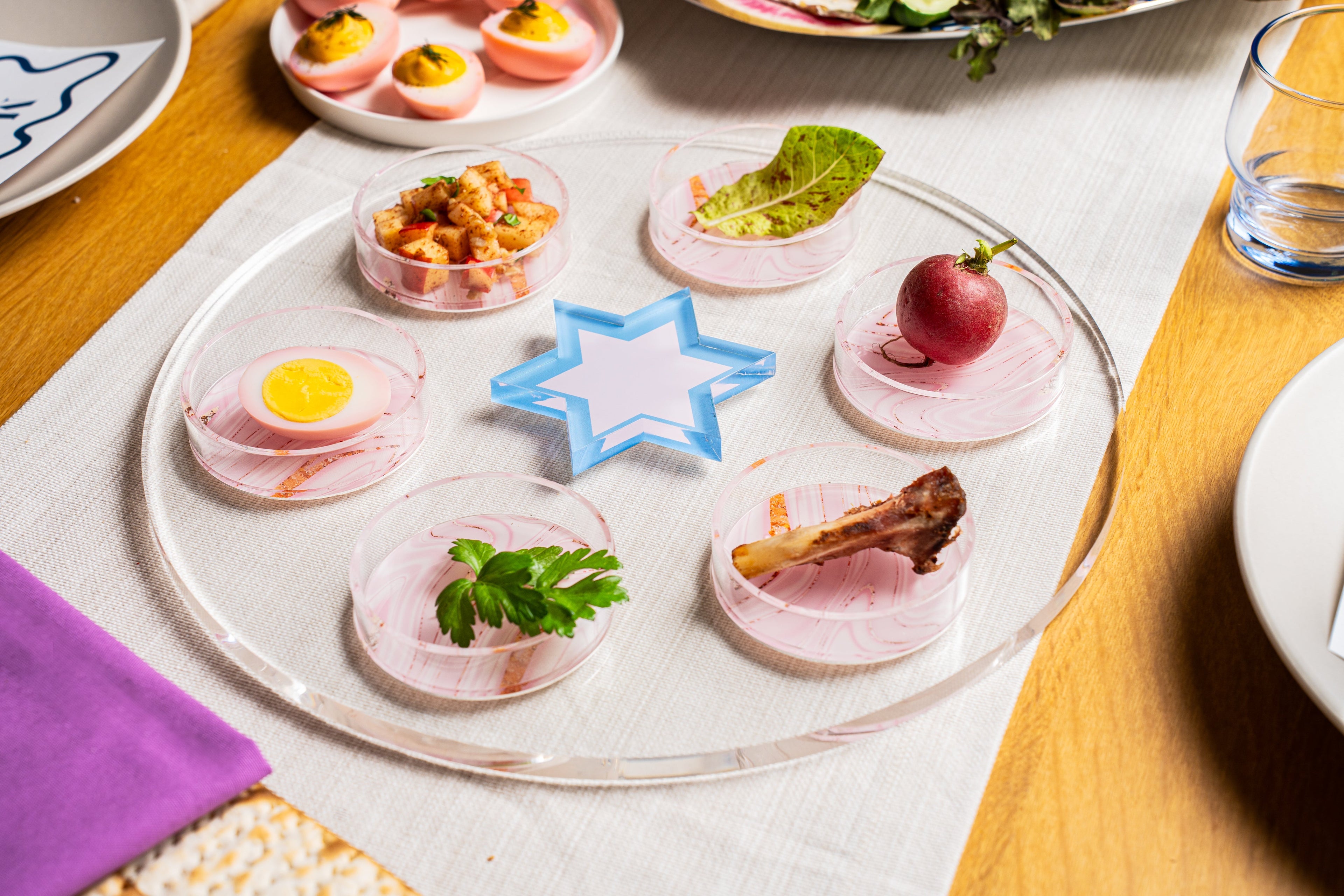 Strawberry Swirl Seder Plate & Holiday Platter
