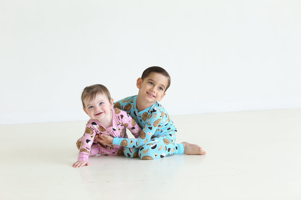 Blue Jewish Treats Two-Piece Pajama Set