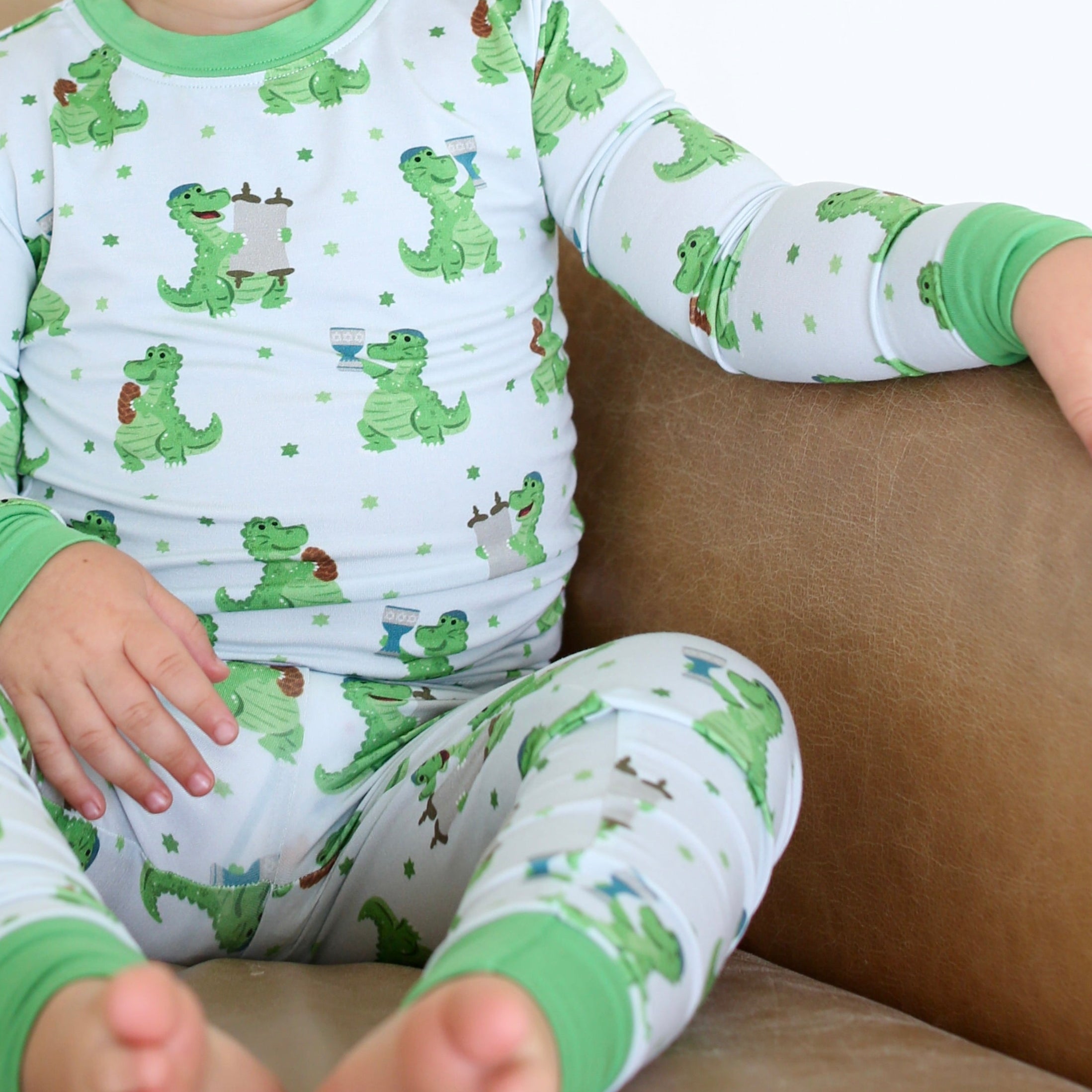Dinosaur Shabbat Two-Piece Pajama Set