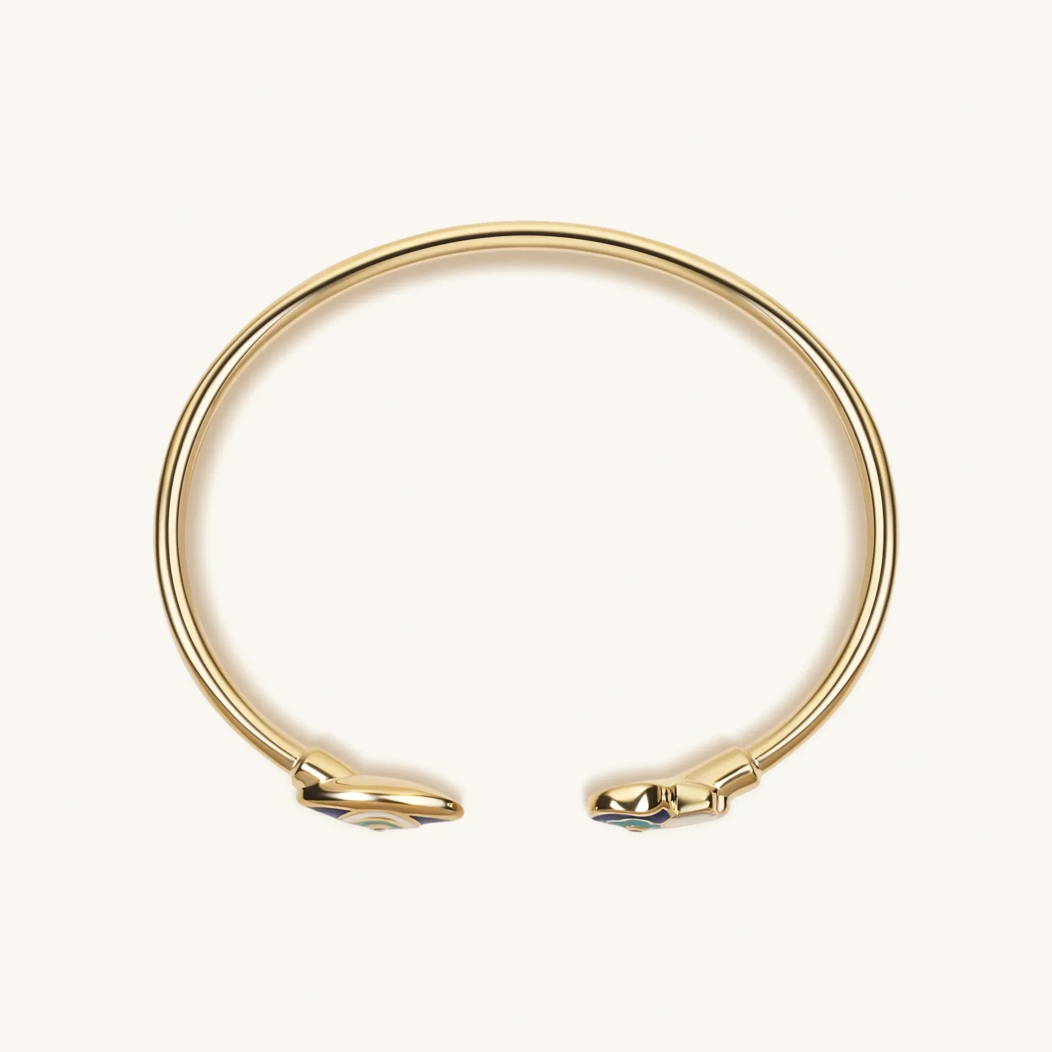 Positive Light - Enamel Hamsa Evil Eye Cuff