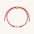 Bright Hope - Red String Star of David Charm Bracelet